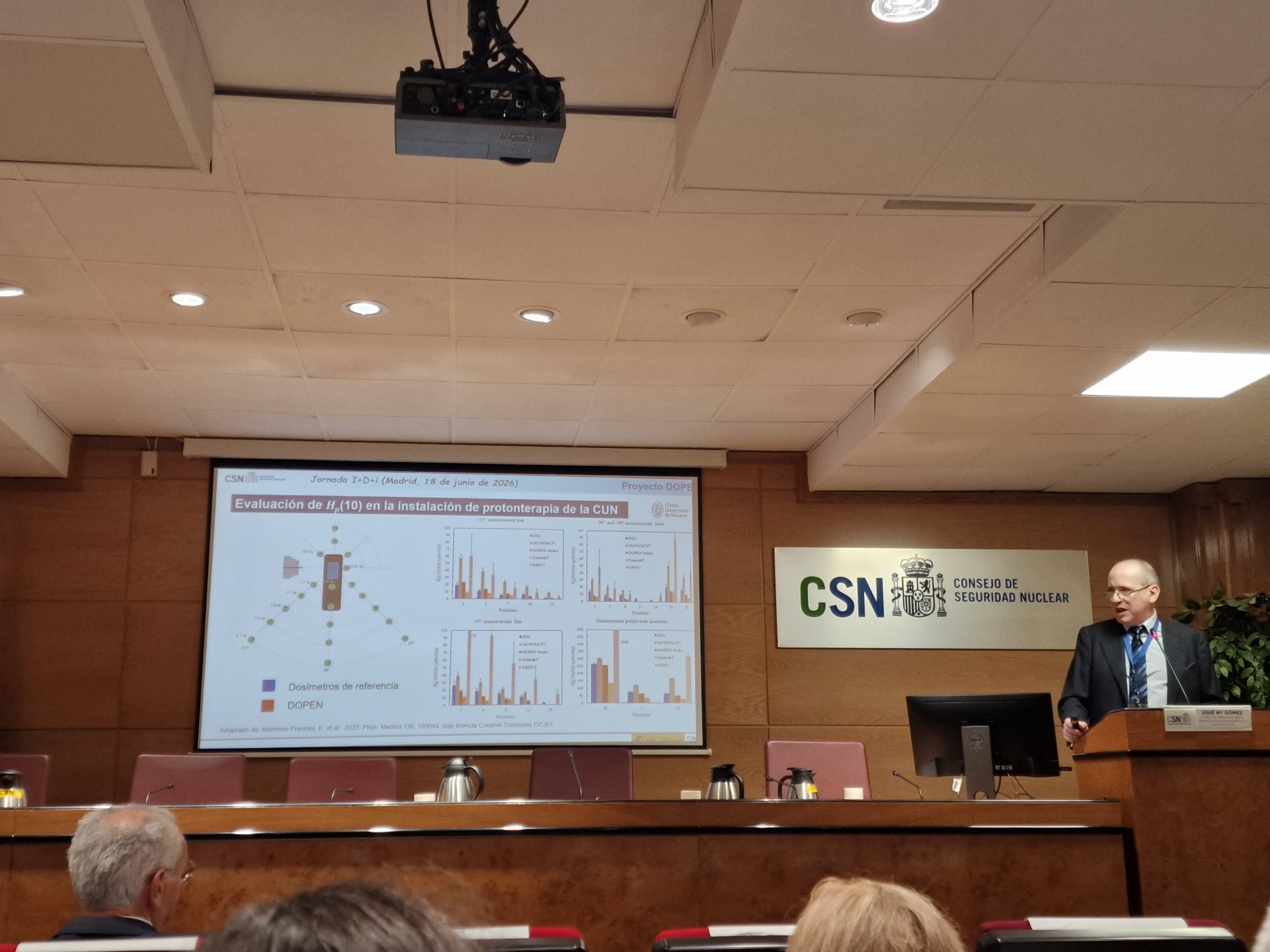 Resultados del dosímetro DOPEN en la instalación de protonterapia de la CUN